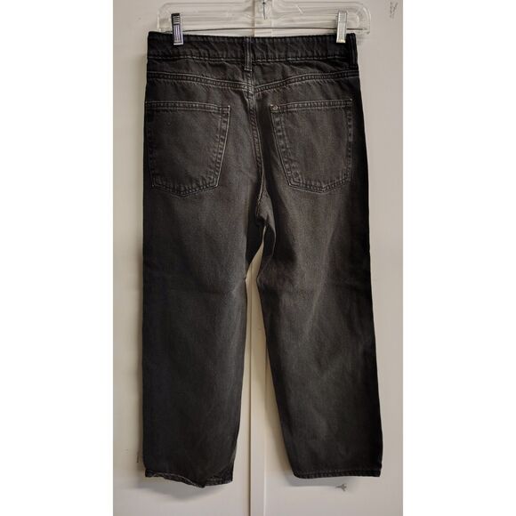 H&M Black Tapered Cotton-Blend Jeans Size 10 - Picture 3 of 8